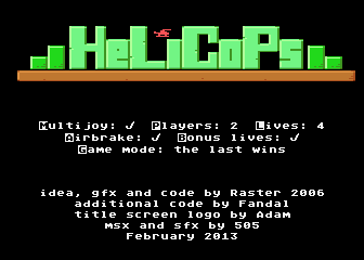 Helicops atari screenshot