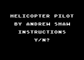 Helicopter Pilot atari screenshot