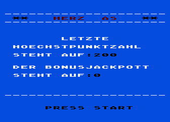 Herz As atari screenshot