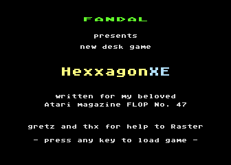 HexxagonXE atari screenshot