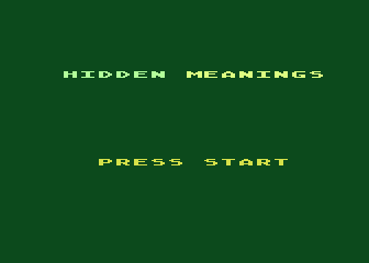 Hidden Meanings atari screenshot