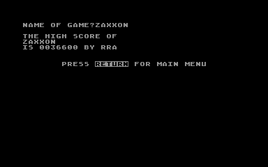 High Scores atari screenshot