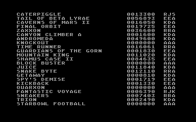 High Scores atari screenshot