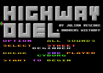 Highway Duel atari screenshot