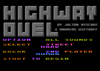 Highway-Duell atari screenshot