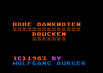 Hohe Banknoten Drucken atari screenshot