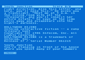 Hollywood Hijinx atari screenshot