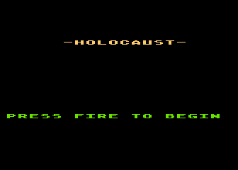 Holocaust atari screenshot