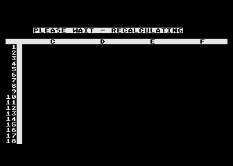 Home-Calc atari screenshot