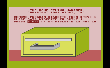 Home Filing Manager (The) atari screenshot