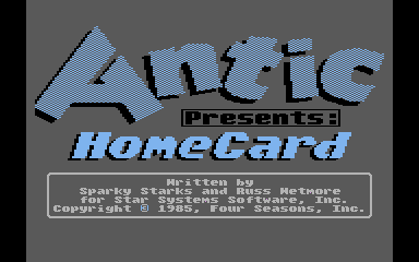 Homecard atari screenshot