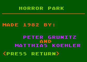 Horror Park / Hamurabi atari screenshot