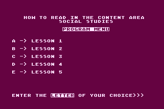 How to Read in the Content Areas - Social Studies atari screenshot