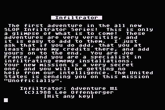 Infiltrator - The Adventure atari screenshot