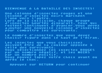 Insectivores / Concentration atari screenshot