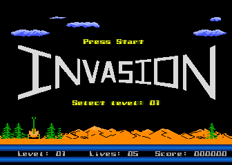 Invasion atari screenshot