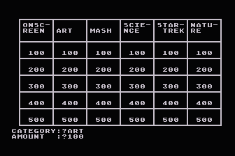 Jeopardy! atari screenshot