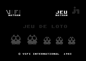 Jeu de Loto atari screenshot