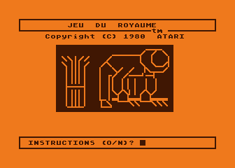 Jeu du Royaume atari screenshot