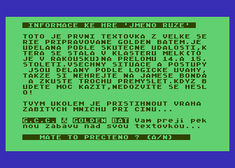 Jmeno Ruze atari screenshot