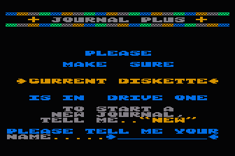 Journal Plus atari screenshot