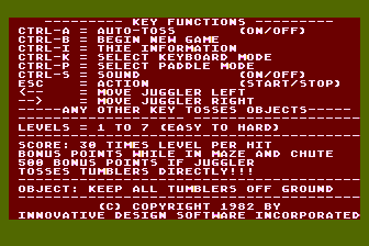 Juggler atari screenshot