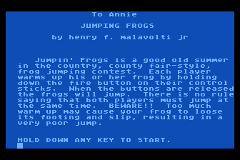 Jumpin' Frogs atari screenshot