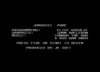 Jurassic Park atari screenshot