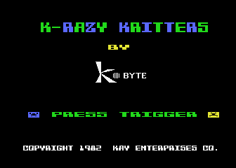 K-Razy Kritters atari screenshot