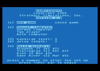 Kampfgruppe atari screenshot