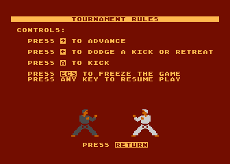 Karate Master atari screenshot