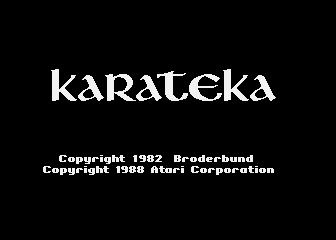 Karateka atari screenshot