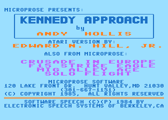 Kennedy Approach atari screenshot