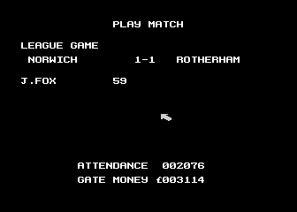 Kenny Dalglish Soccer Manager atari screenshot