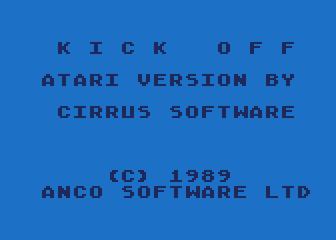 Kick Off atari screenshot