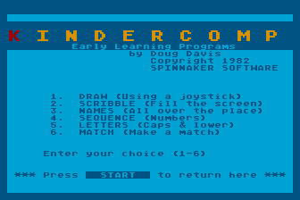 KinderComp atari screenshot