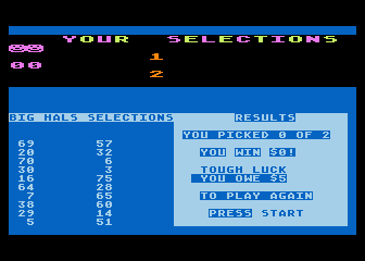 King Keno atari screenshot