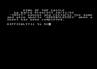 King of the Castle atari screenshot
