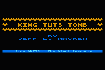 King Tut's Tomb atari screenshot