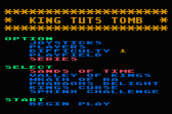 King Tut's Tomb atari screenshot