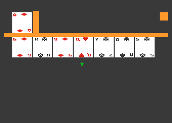 Klondike Solitaire atari screenshot