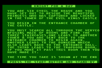 Knight for a Day atari screenshot