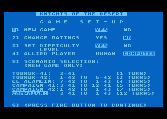 Knights of the Desert atari screenshot
