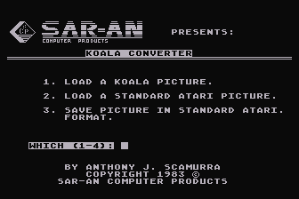 Koala Converter atari screenshot