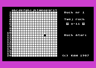 Kolko i Krzyzyk atari screenshot