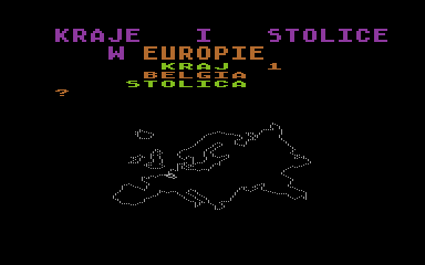 Kraje Europy i Ich Stolice atari screenshot
