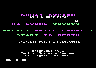 Krazy Kopter atari screenshot