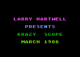 Krazy Scope atari screenshot