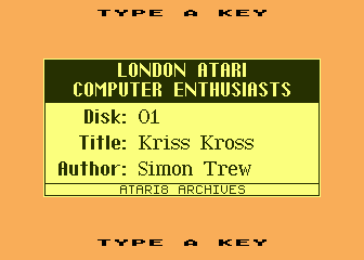 Kriss Kross atari screenshot