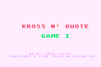 Kross'n Quotes atari screenshot